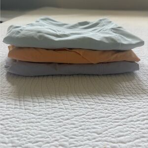 Set of Three Soft T-Shirts in Pastel Shades
